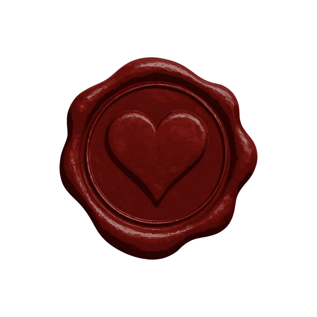Vaxsigill med hjärta